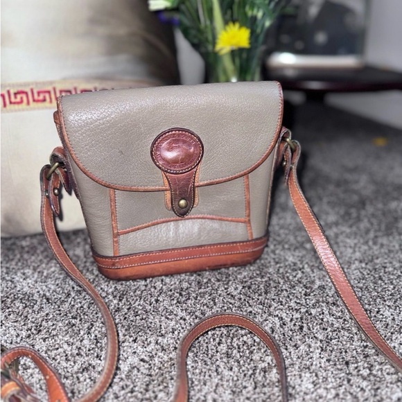 Dooney & Bourke Handbags - Brown and Tan Leather Crossbody Bag
